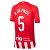 Conjunto (Camiseta+Pantalón Corto) Atlético Madrid R. De Paul 5 Primera Equipación 23-24 - Niño